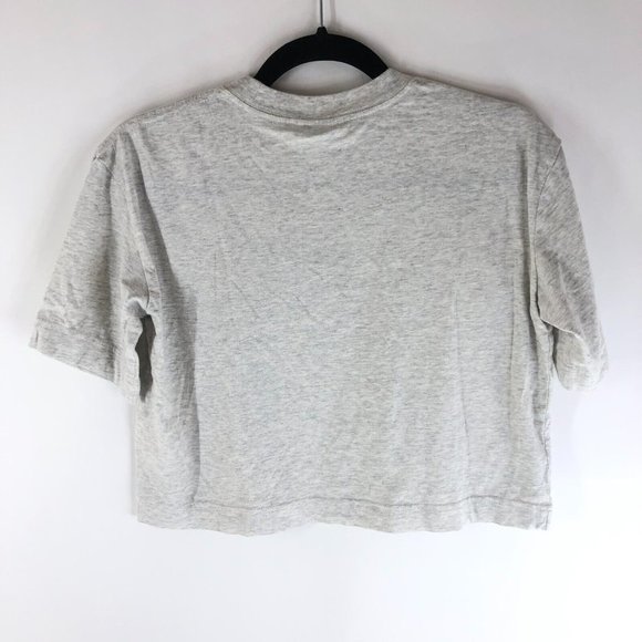 Everlane The 100% Human Cropped Tee Short Sleeve Organic Cotton Gray XXS - Picture 4 of 6